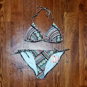 Junior's OP Tribal Print Bikini Set NWT